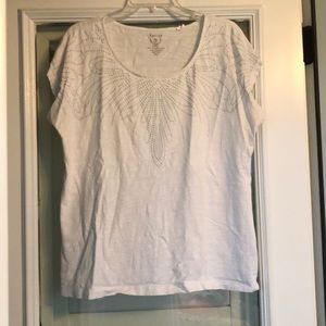 Chico’s Zenergy white beaded tee-shirt